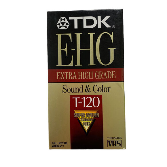 TDK *NEW* E-HG T-120 Extra High Grade VHS Tape Super Avilyn Technology Plus - Picture 1 of 6